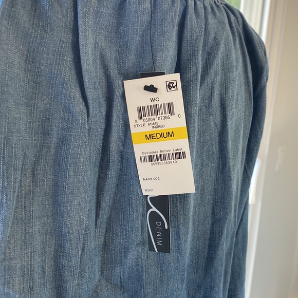 Inc denim peplum top M new with tags NWT - Picture 6 of 13